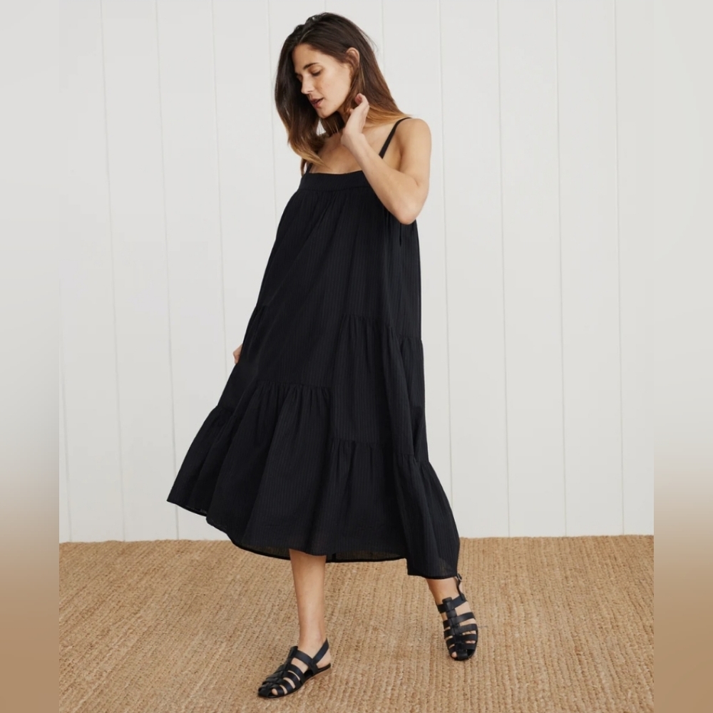 Jenni Kayne Summer Tiered Dress Black in Size XS